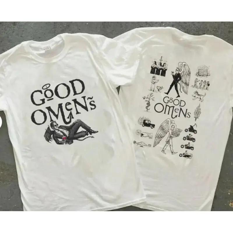 Good Omens Lover T Shirt White Cotton S 5Xl