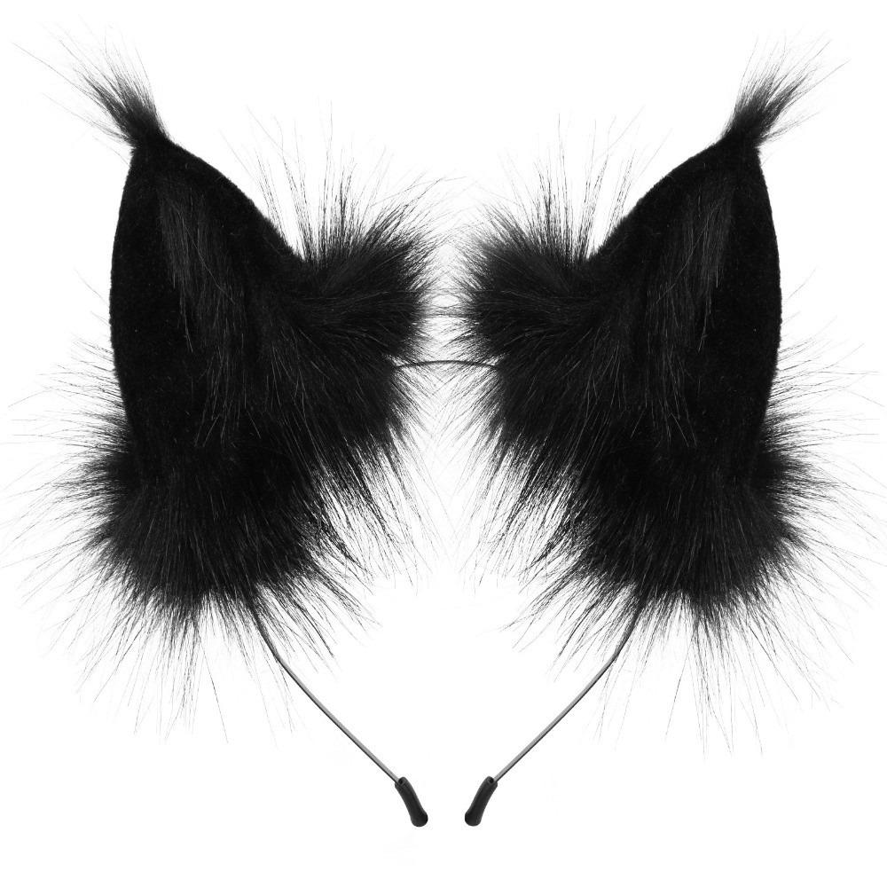 Animals Cat Ears Headband JK Furry Cosplay Headwear Sweet Wolf Dog Hair Band Halloween