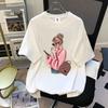 New Women T Shirt Summer Fashion Korean Print Short Sleeved Women Casual Round Neck Clothing Tops Harajuku Sleeve Casual