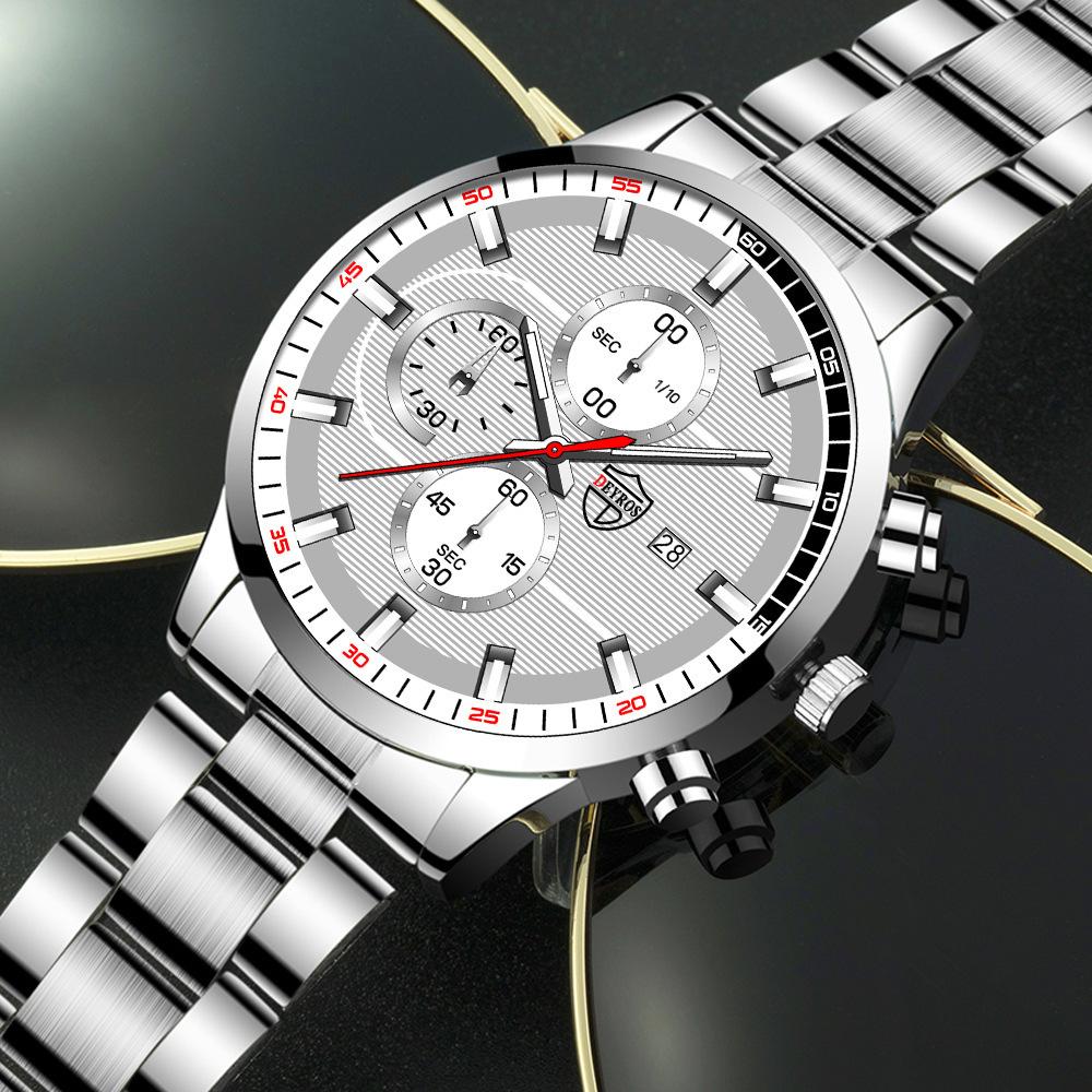 Watch Four-Piece Men'S Accessories Watch Necklace Bracelet Cross Necklace Men'S Quartz Watch