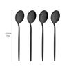 Shiny Black Dinnerware Set Korean Flatware Set Dinner Knife Fork Spoon Teaspoon Tableware Stainless Steel Cutlery Family Eating Utensils