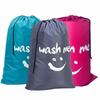 Household Simple Nylon Laundry Bag Travel Storage Pouch Washable Dirty Clothes Organizer Folding Wash Drawstring Bag Accessories