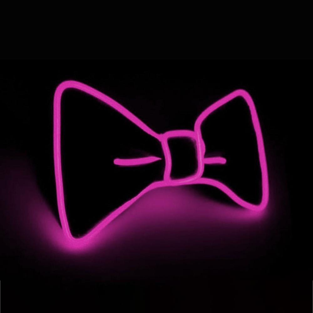Glow In The Dark LED Bow Tie Luminous Flashing Necktie Wedding Christmas Birthday Party Decor Home Decoration Halloween Cosplay