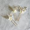 3Pcs Bridal U-shaped Pin Metal Barrette Clip Hairpins Rhinestone Wedding Hairstyle Design Tools Women Wedding Hair Accessories