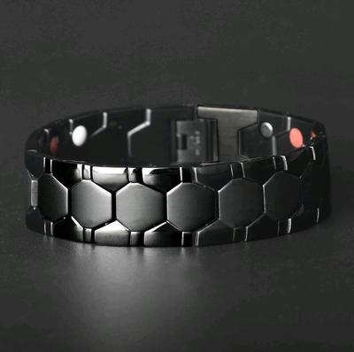 Herren Abnehmbares Magnetarmband, Hexagonales Energiespeicherarmband