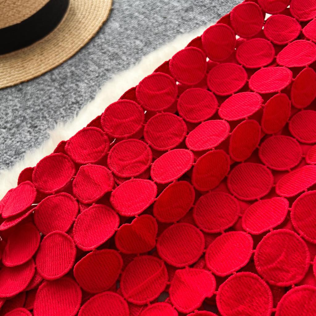 DIMANAF 2025 Neue Rock Frauen Stricken Spitze Lange Urlaub Solide Aushöhlen Sexy Dot Sommer Stil Lose Grundlegende Kleid