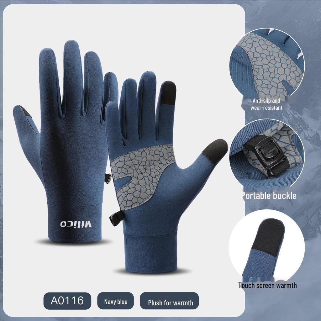 Unisex Winter-Touchscreen-Wasserdichte Samtgefütterte Outdoor-Sport-Handschuhe für Radfahren, Skifahren, Laufen