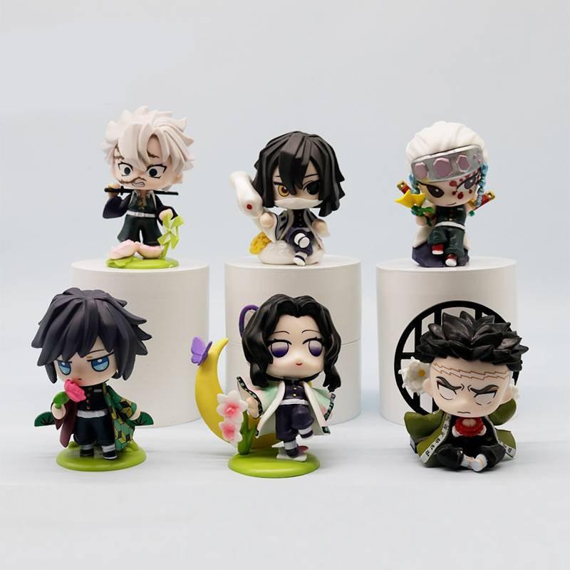 Cute And Colorful Demon Slayer Figures With Tanjiro Nezuko Zenitsu In Pvc Material