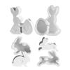 Cute Easter Bunny Silicone Mold Handmade Bunny Tealight Molds  Home Table Decoration