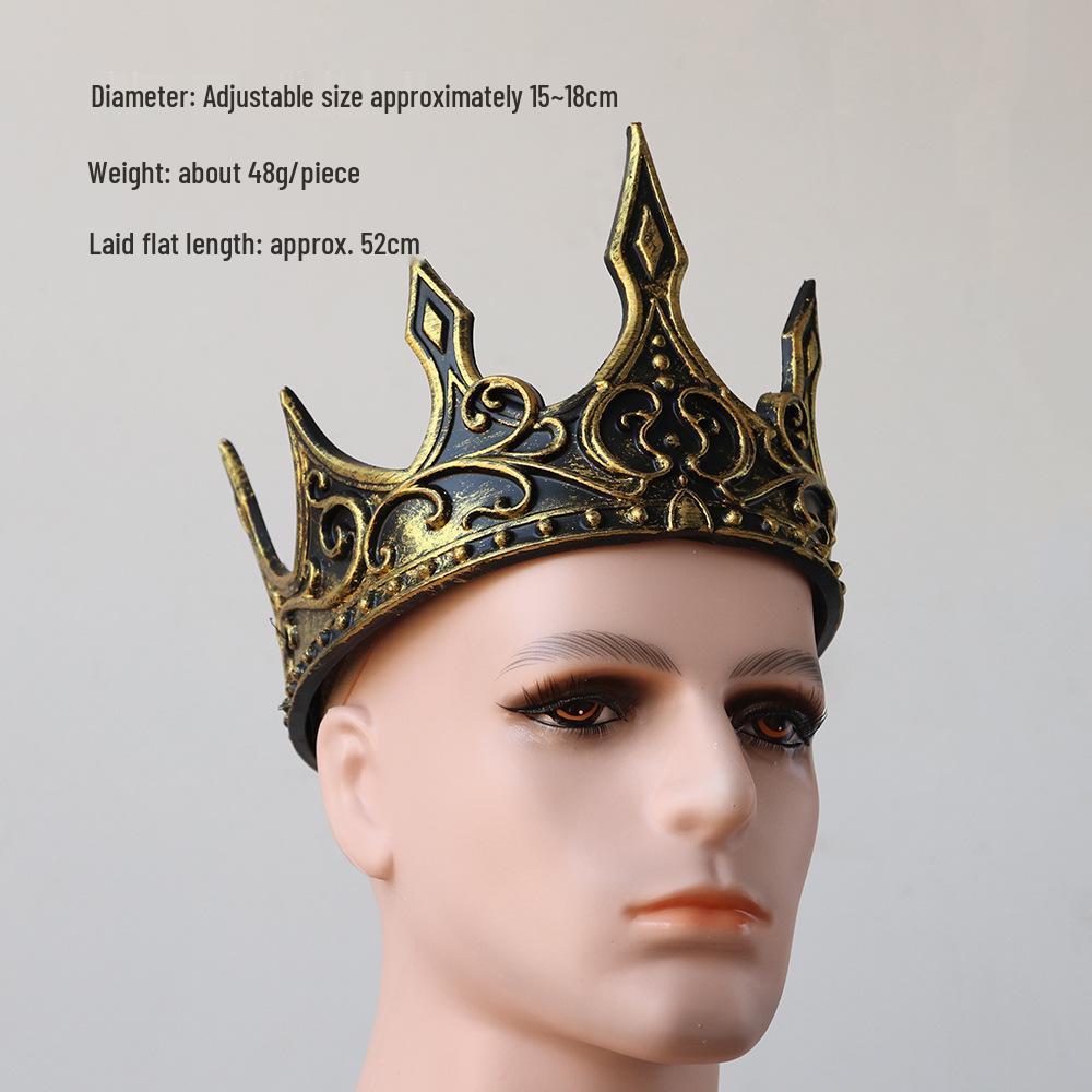 Medieval Retro Dark Style Crown for Cosplay and Costume Parties