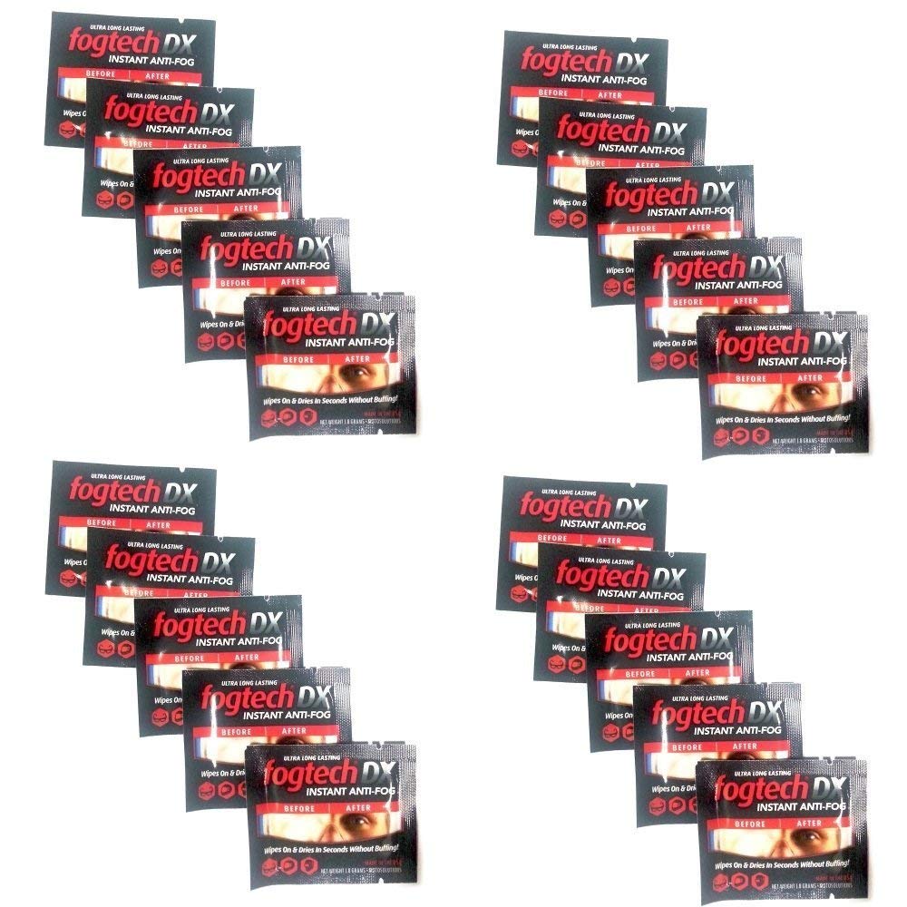 fogtech Glasses Anti-Fog Cloths, 20-Pack