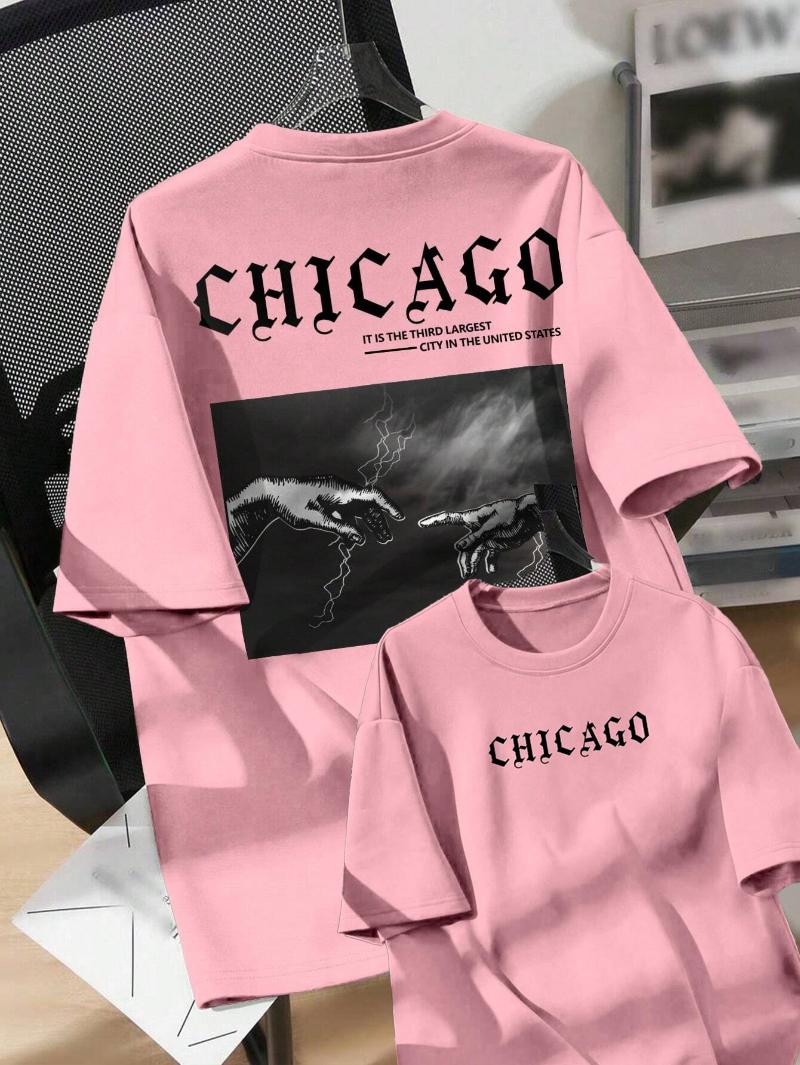 

Бавовняна футболка з графічним слоганом «Руки» для чоловіків, розкішний бренд, мода, великий розмір, топ, повсякденна, з коротким рукавом, вуличний стиль, класичний принт, S-4XL 3XL