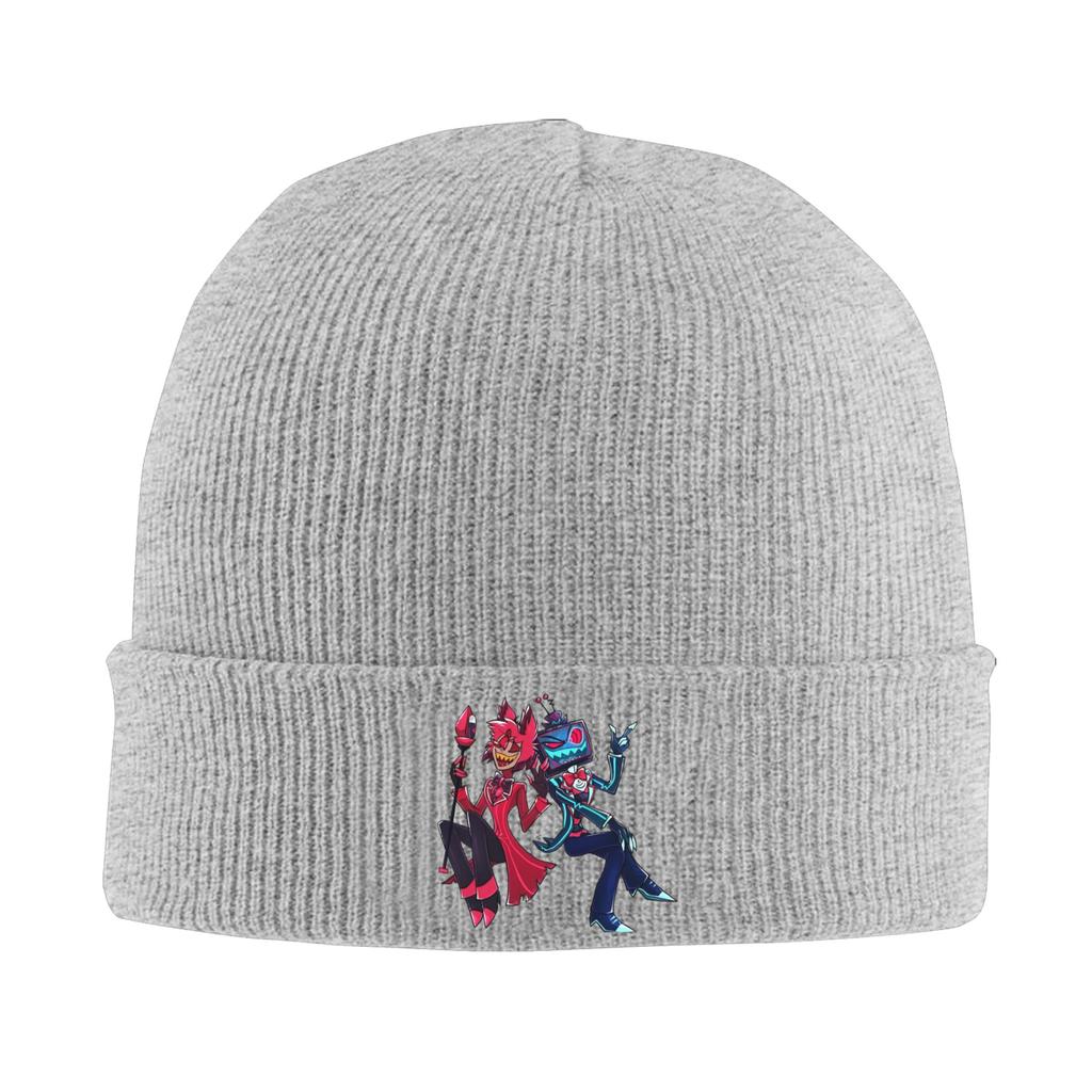 Hazbins Hotels Alastor and Vox Bonnet Hats  Beanie Hats Winter Pattern Knitting Hat Cute Adult Unisex Gym Elastic Cap