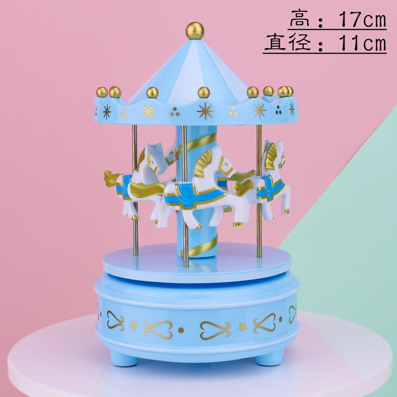 Merry-go-round Music Boxes  Music   Room Decoration Gifts Unisex Christmas Horse Carousel Box Home Decor WF916