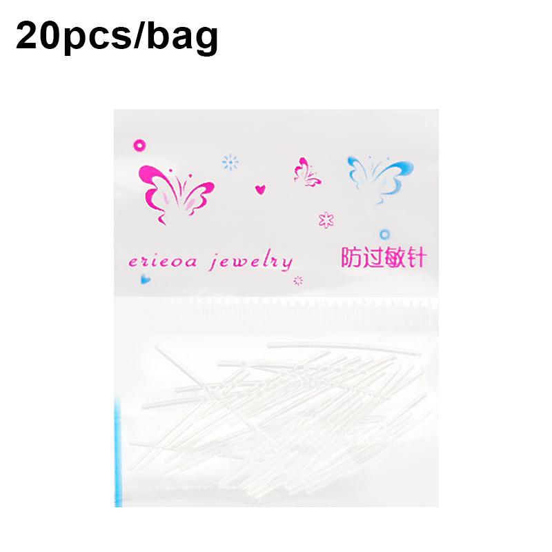 

Invisible Plastic Soft Stud Earrings Hypoallergenic Simple Transparent Earring Piercing Retainer Ear Studs Pins Jewelry 1 bag(20pcs)