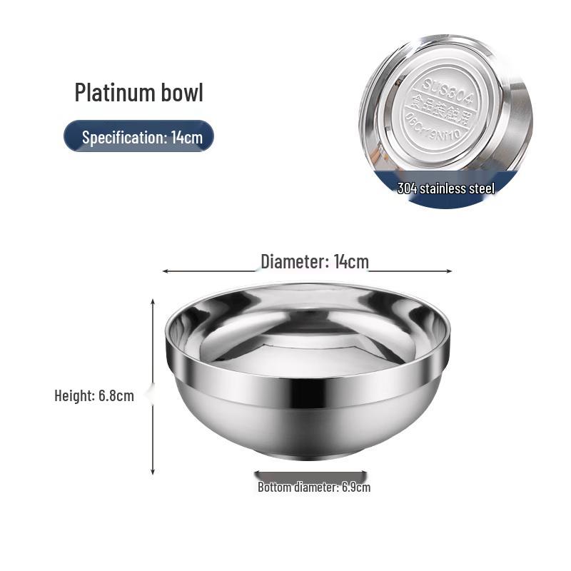 SPSR Platinum Stainless Steel Soup Bowl Set