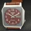 JAPAN VINTAGE SEIKO 5 AUTOMATIC 7009A MENS MAROON COLOR DIAL WATCH a702362-5 R124-a702362