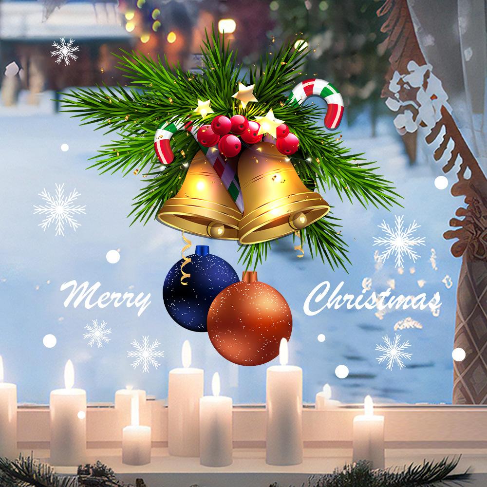 Christmas Stickers, Bells, Easter Eggs, Canes, Holiday Window Stickers, Living Room Glass Stickers, Door and Window Decorations, Static Stickers