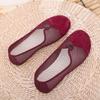 Women Mesh Breathable Shoes Ladies Embroidered One Foot Non-slip Soft Sole Comfortable Breathable Shoes Footwears