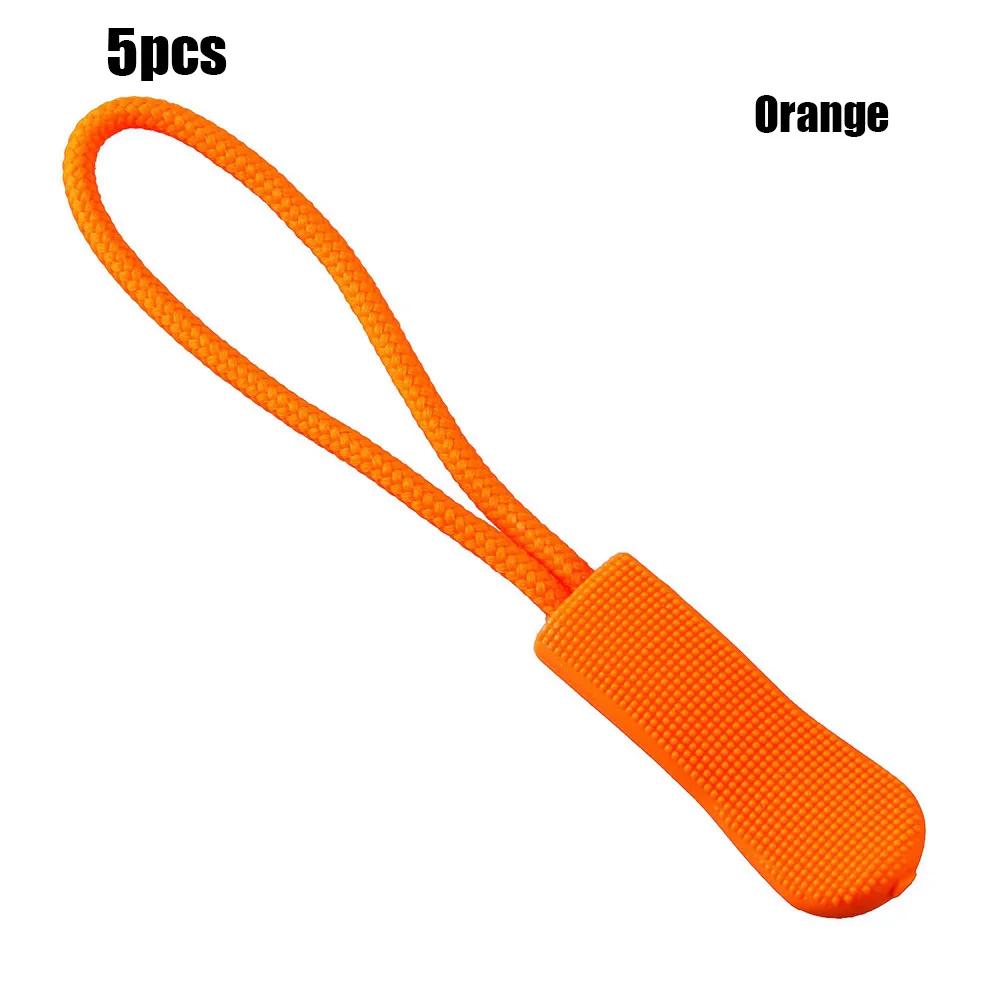 5Pcs Zipper Pull Puller End Fit Rope Tag Fixer Zip Cord Tab Replacement Clip Broken Buckle for Travel Bag Suitcase Tent