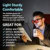 Gaming Blue Light Blocking Glasses for Men Women 99.9% Anti Blue-Light with Orange Red Lens for Computer TV