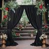 5x8/10 fot rynkefri hvit sateng bakgrunnsgardiner for bryllup, bursdagsfest, fotografering, bakgrunn, babyshowerdekorasjoner