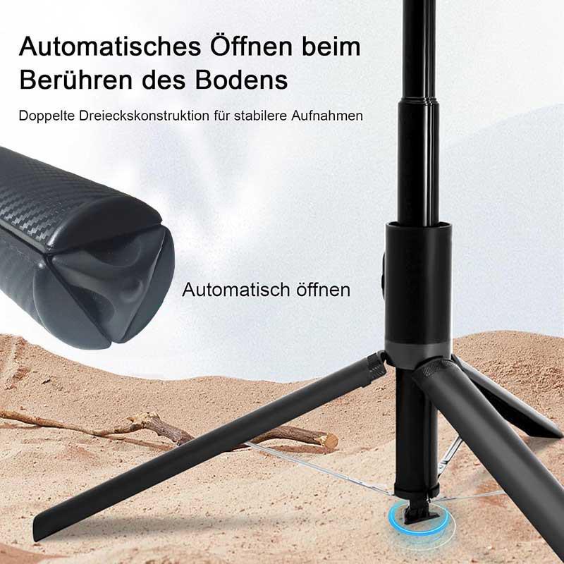 Bluetooth Selfie Stick Tripod: Anti-Shake, Automatic Retractable, Portable Remote Control Phone Holder for Travel.
