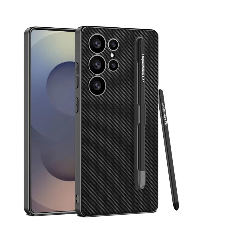 Suitable for Samsung S25ultra Mobile Phone Case Folding Screen S25edge Leather Case Pen Slot Protective Cover Anti Fall Leather Case