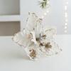 DIY Christmas Glitter Flower 22cm Sequins Flower Artificial Poinsettia Flower  Home Xmas Decoration