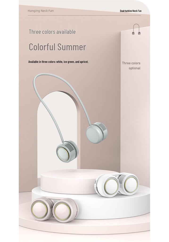 Portable Bladeless Neck Fan: Innovative USB-Powered Design for Outdoor Use