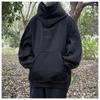 Men's High-Neck Embroidered Hoodie: Socially Anxious Ninja Style for Autumn/Winter
