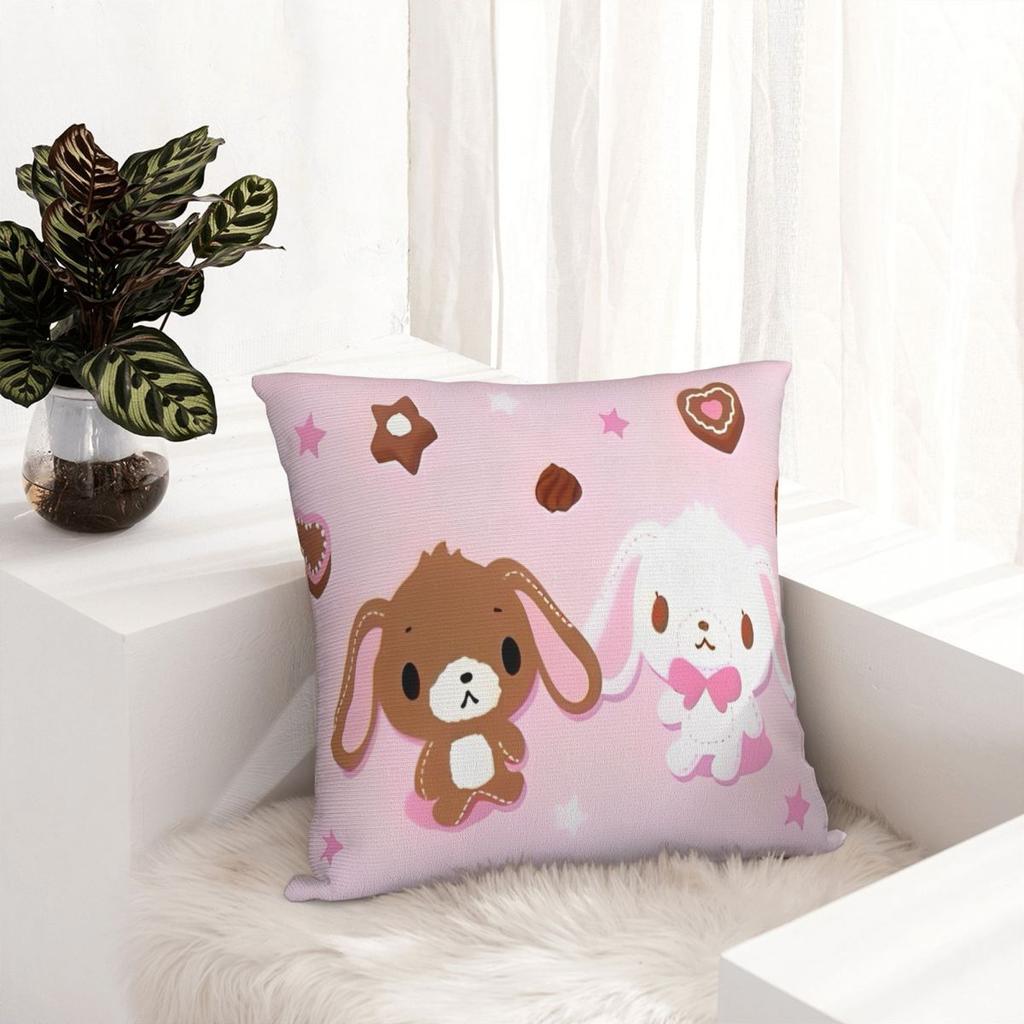Cute Sugarbunnies Square Pillow Cases Sugar Rabbit Cushion Covers Awesome Decor Pillowcover for Car 45*45cm