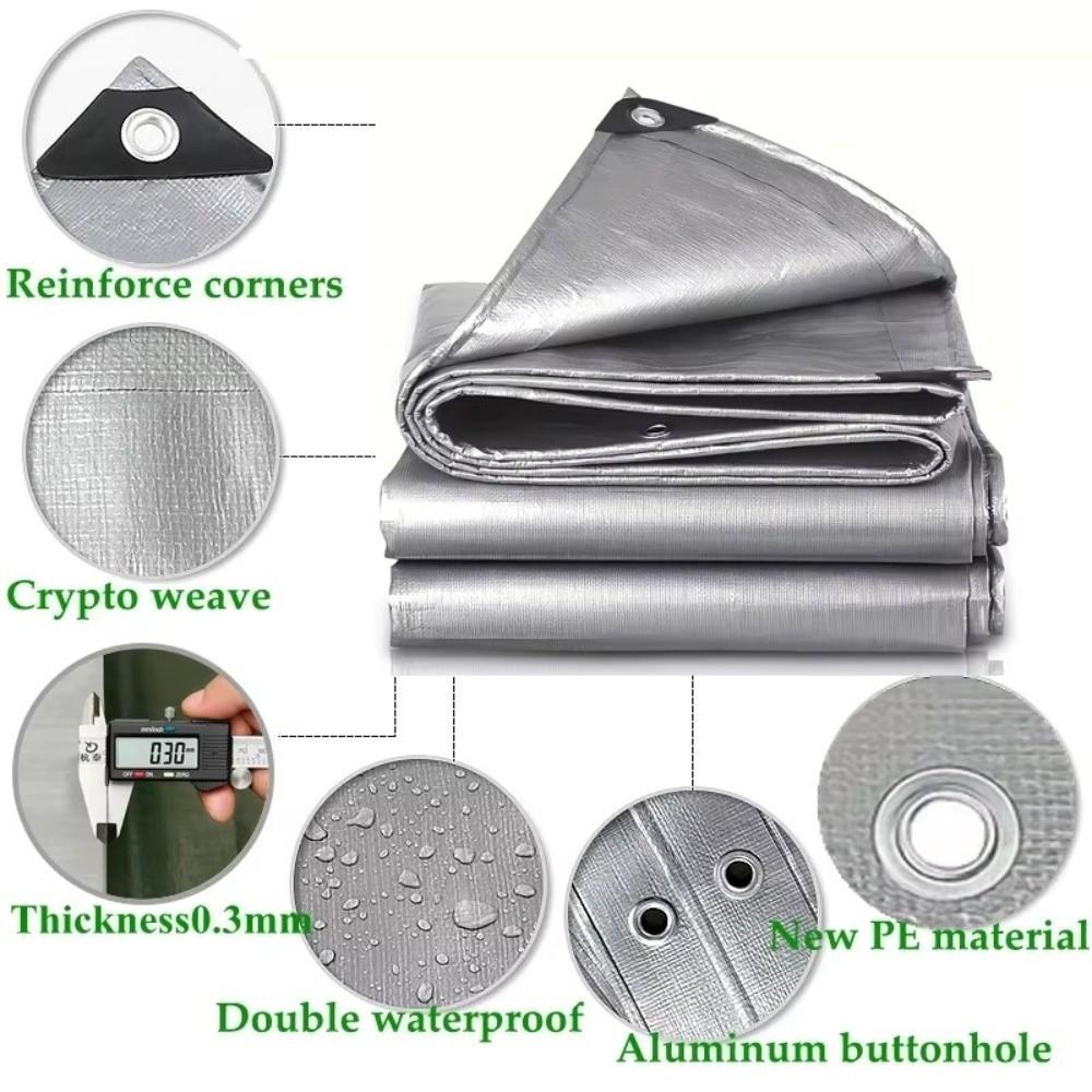 Double Thickened PE Waterproof Sun Shade Tarp Yard Waterproof Cargo Cover Tarp  Truck Cover