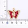 Nidin Top Quality Austrian Crystal Zircon 10 Colors Butterfly Pendant For Women Female Colorful Animal Necklace Jewelry Gifts