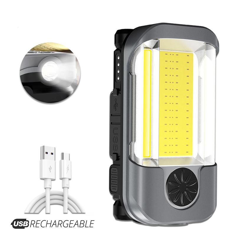 USB Rechargeable Powerful XPG+COB Work Light Car Garage Mechanic Lamp Flashlight Magnetic Torch Portable Emergency Lights