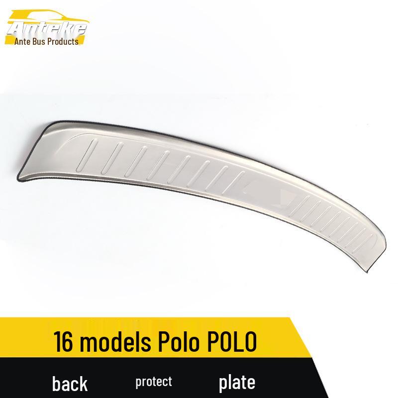 16-Model Compatible POLO Rear Guard Plate - Stainless Steel Trunk Protection Pedal