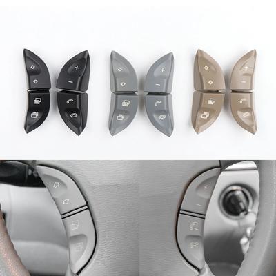 1 Paar Lenkrad-Bedienknopf-Schalterabdeckungen 2208210679 Links/Rechts Lenkradknöpfe Schalter für Mercedes-Benz S CL W220 W215