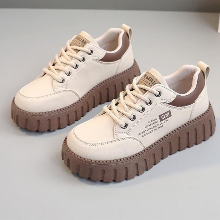 

Белые туфли весна/лето новые женские повседневные универсальные туфли на толстой подошве с высоким каблуком женские туфли для студентов 37