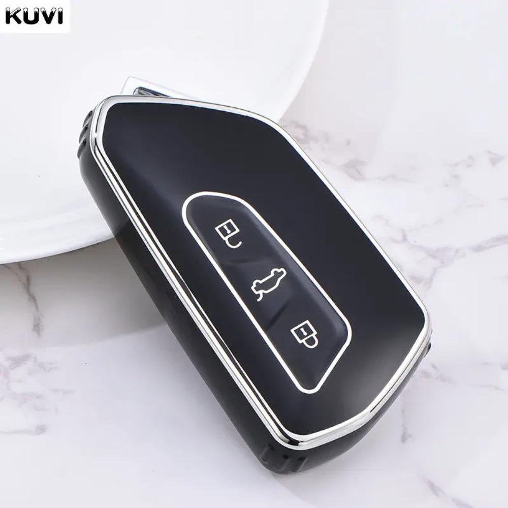 TPU Bilnyckelskal Skydd Skal Nyckelring för VW Volkswagen Golf 8 MK8 ID3 ID4 Cupra Skoda Octavia A8 SEAT Leon MK4 Formentor Tarraco