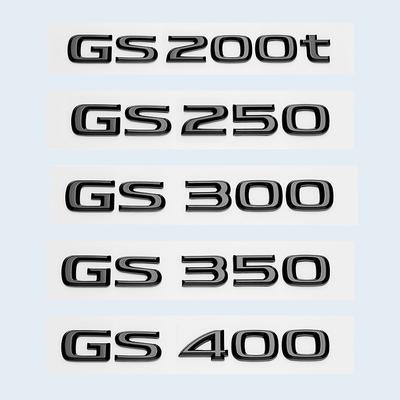 Dla Lexus GS200t GS250 GS300 GS350 GS430 GS460 GS450h HYBRID Logo Tylnej Klapy Błyszczący Czarny Emblemat ABS Modernizacja Litera