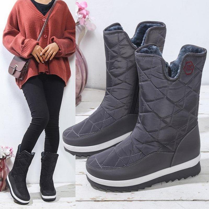 Women's Warm Snow Boots Thickened Anti-skid Waterproof Women's High Boots
