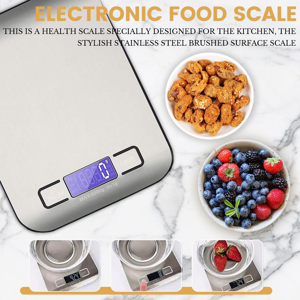 Cântare electronice de bucătărie și copt, folosite pentru gătit, copt, prepararea meselor și mâncat etc.(1g-10kg)