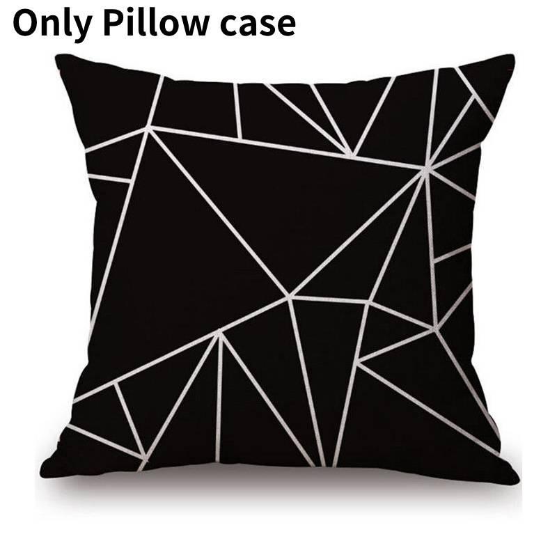 Luxurious Nordic Style Black Letter Digital Print Cushion Cover For Home Decor