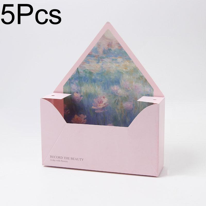 5 st Tryckt Miljövänlig Blomlåda DIY Papperspresentkuvert Kuvert Presentförpackning Bukettinslagning