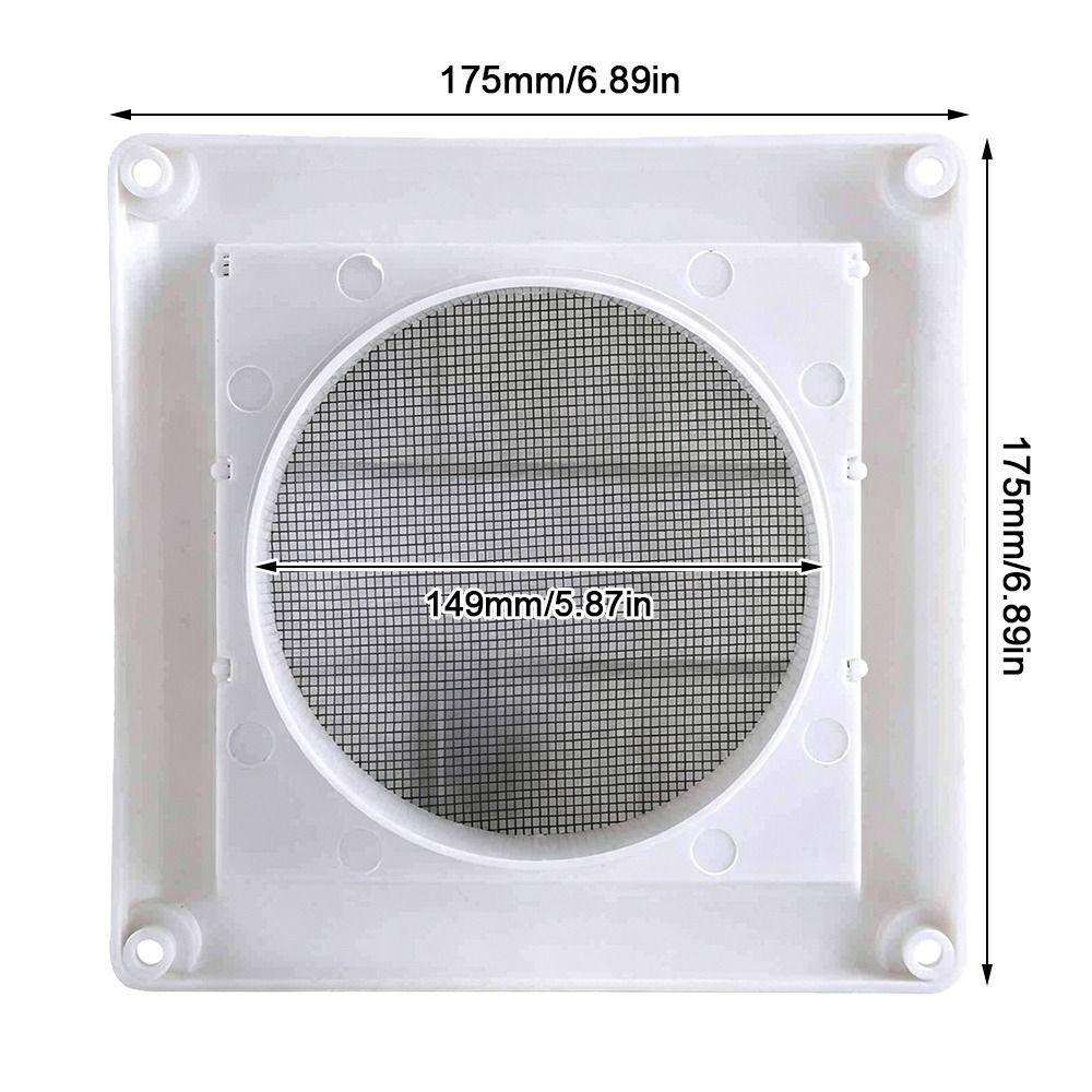 6 Inch Air Vent Grille White Louvered Vent Cover New Wall Duct Ventilation Grill Exterior Walls