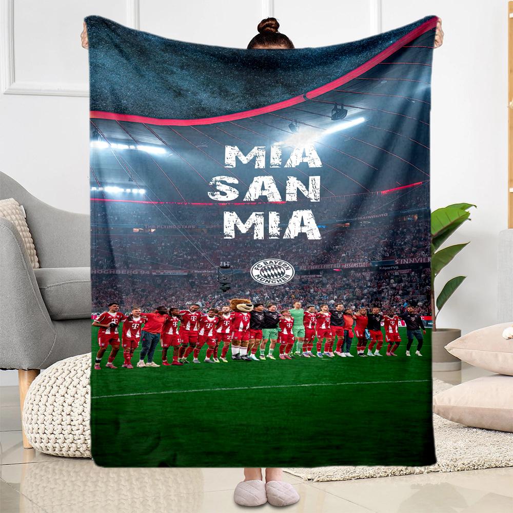 Bayern Munich Blanket Comfortable Perfect for Office Office Chair Bedding All-Season Use Modern Style Best Holiday Gift for Friends Family