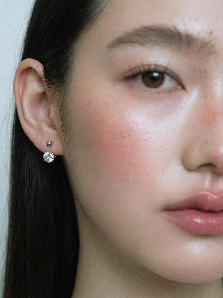 Oudstudio Crystal Two-Way Earrings_Silver