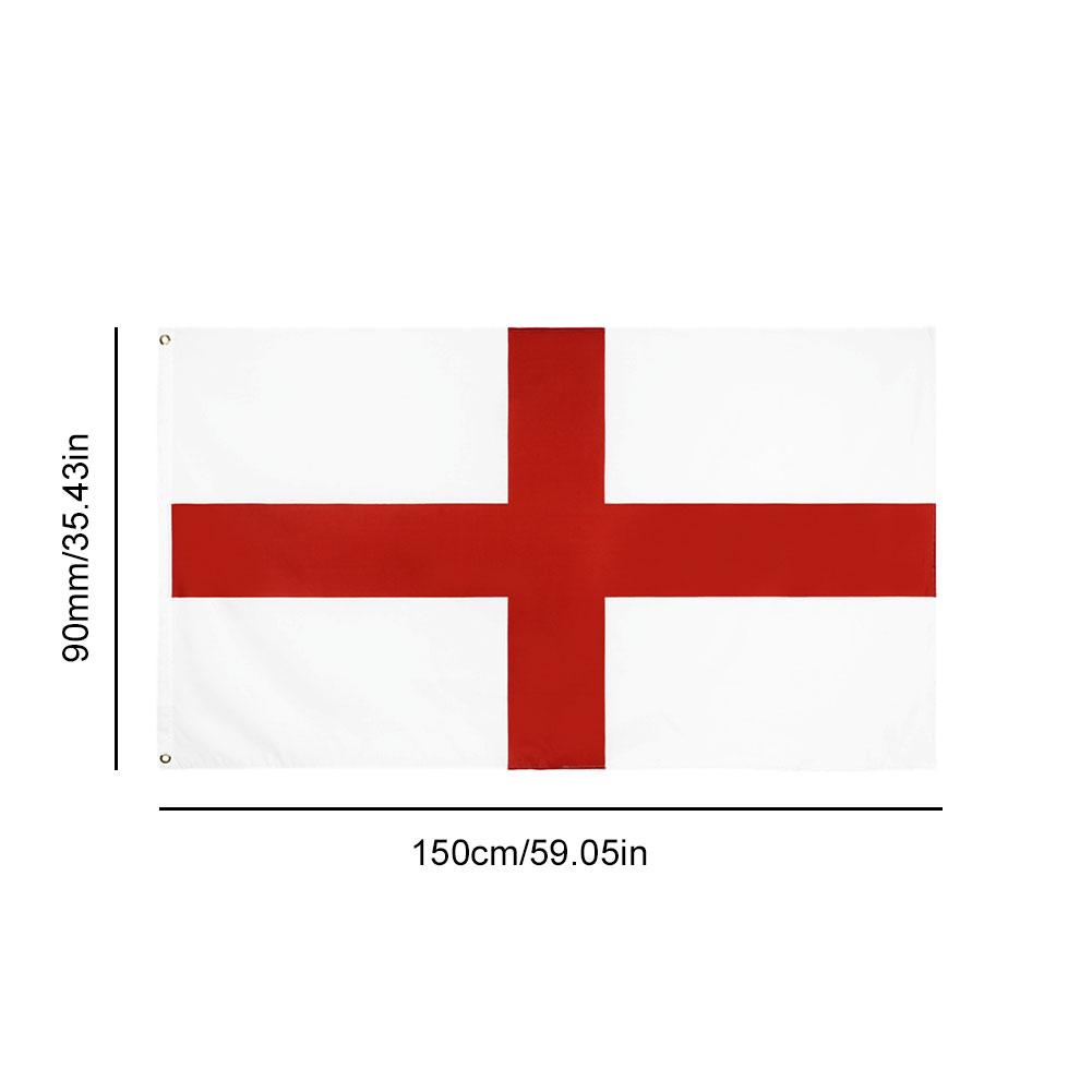 3x5 Ft St George Cross Flag Polyester Red Cross UK England Flag Vivid Color English National Flags Fade Resistant for Decoration