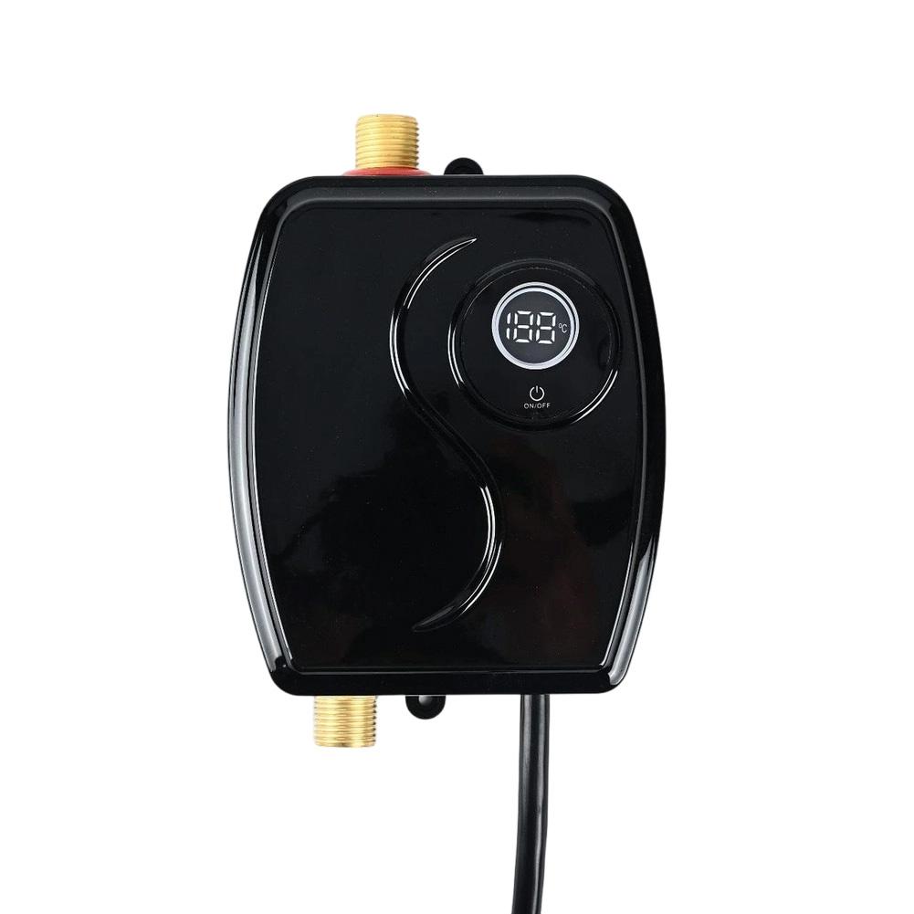 Unlimited Hot Water Stainless Steel Heater Energy Saving Practical For Home Compact Design Water Heater Appliance чёрный