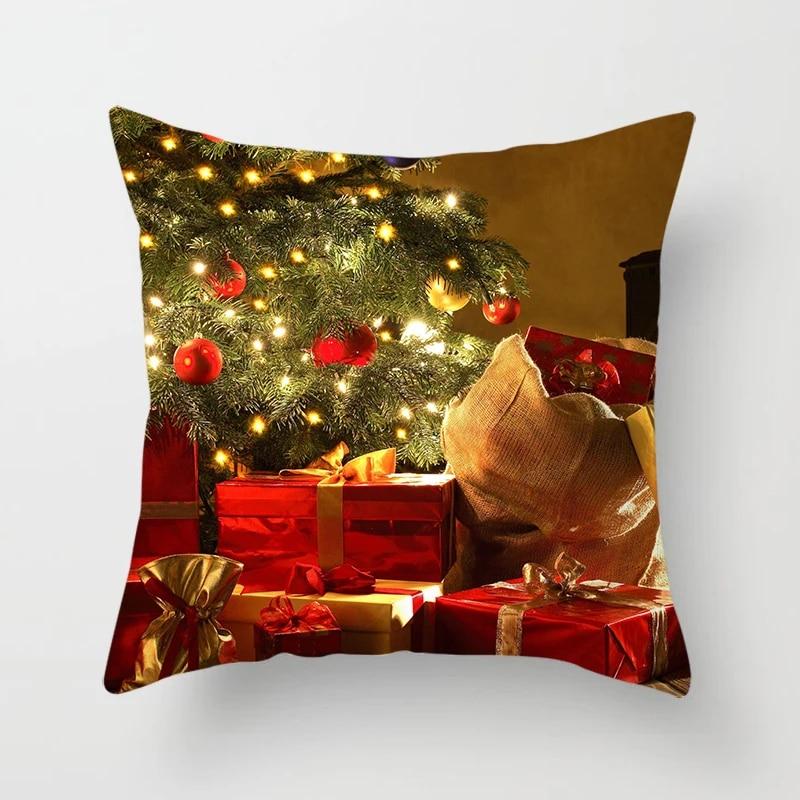 Christmas Pillow Case Christmas Tree Home Bedroom Living Room Decoration Cushion Cover Christmas Decoration Pillow Case